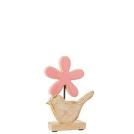 Oiseau Fleur Bois Rose Small