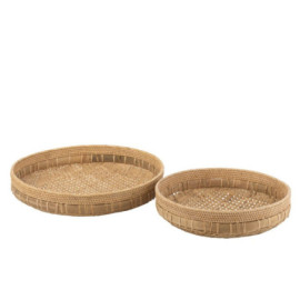 Plat Rond Rotin Naturel Set...