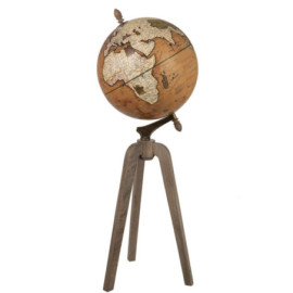 Globe sur pied Bois Rouille...