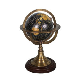 Globe terrestre en laiton