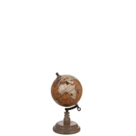 Globe sur pied Bois Rouille S