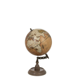 Globe sur pied Bois Rouille M