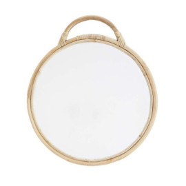 Miroir Rond Avec Bambou 38Cm