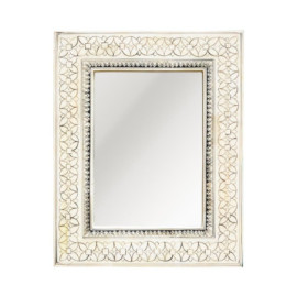 Miroir Blanc Et Corne Alcazar