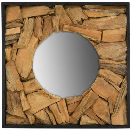 Miroir en teck naturel