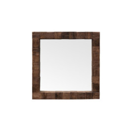 Miroir carrés de bois rustique