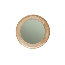 Miroir rond 1m bois clair