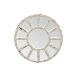 Miroir rond blanc antique