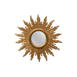 Miroir soleil antique doré