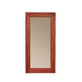 Grand miroir patine rouge