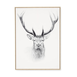 Tableau Tête de Cerf N/B