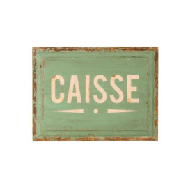 Plaque bois Caisse