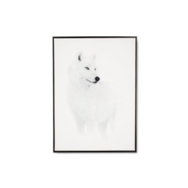 Tableau Loup Blanc N/B