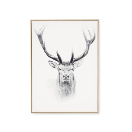 Tableau Tête de Cerf N/B