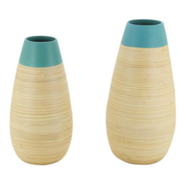 Vases en bambou naturel et...