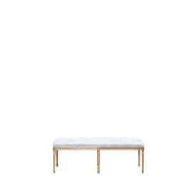 Banquette avec clous lin beige