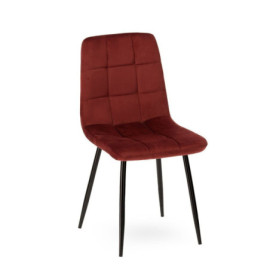 Chaise Manta Velours Burgundy