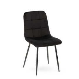 Chaise Manta Velours Noire