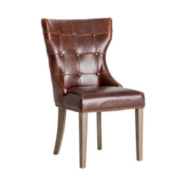 Chaise Tours Marron en Peau...