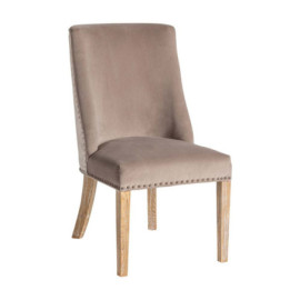 Chaise Buk Beige en Bois De...