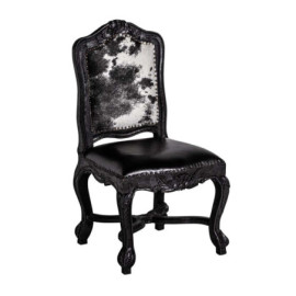 Chaise Delft Noir Blanc en...