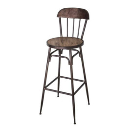 Fauteuil de bar assise bois