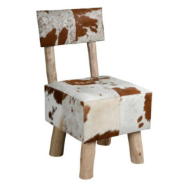 Chaise en peau de vache et...