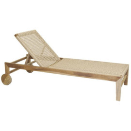 Chaise longue en teck