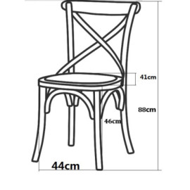 Chaise Croisillon Bois Naturel