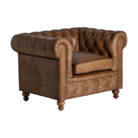 Fauteuil Elkins Marron en...