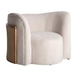 Fauteuil Nyul Blanc Cassé...