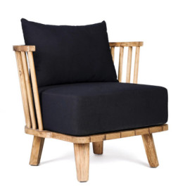 Fauteuil Malawi - Naturel Noir