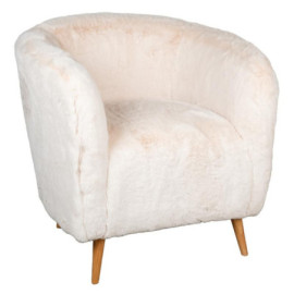 Fauteuil en fausse fourrure