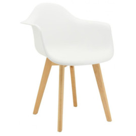 Fauteuil en polypro blanc...