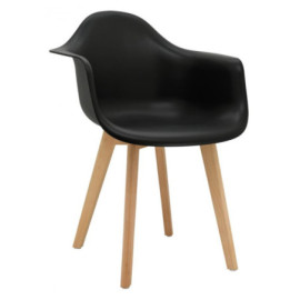 Fauteuil en polypro noir et...