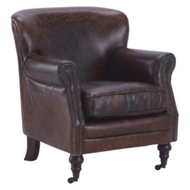 Fauteuil Tucson Cuir Brun