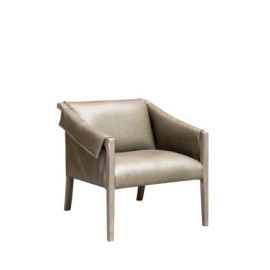 Fauteuil cuir kaki boyle