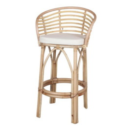 Tabouret Haut En Bambou Et...