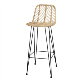 Tabouret Haut En Rotin Medea