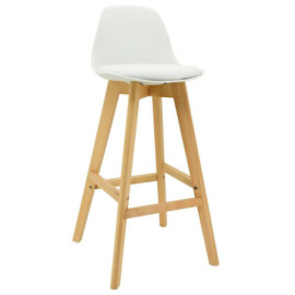 Tabouret en polypro et hêtre