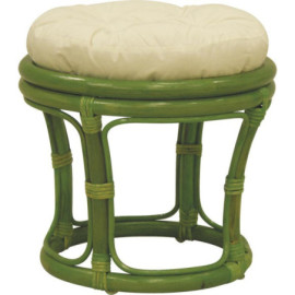 Tabouret en rotin vert