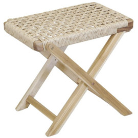 Tabouret en teck naturel